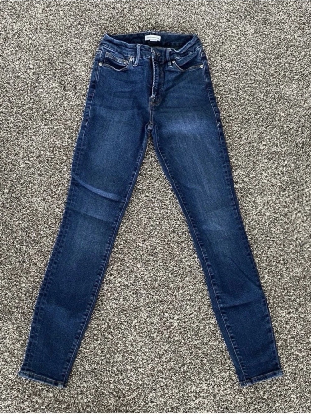 Good American Good Legs Skinny Jeans 25 High Rise Blue Womens Stretch Denim